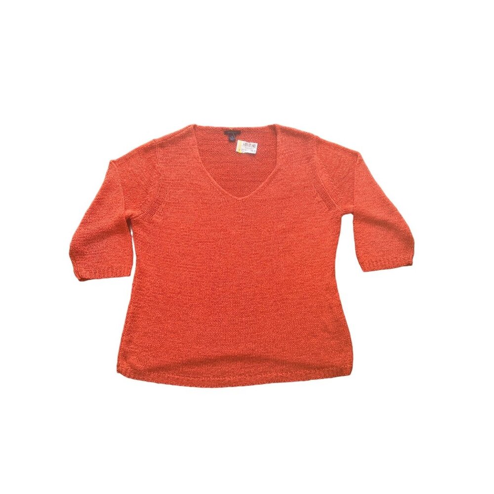 Westbound Women Cable Knit Pullover Sweater Size XL u Orange